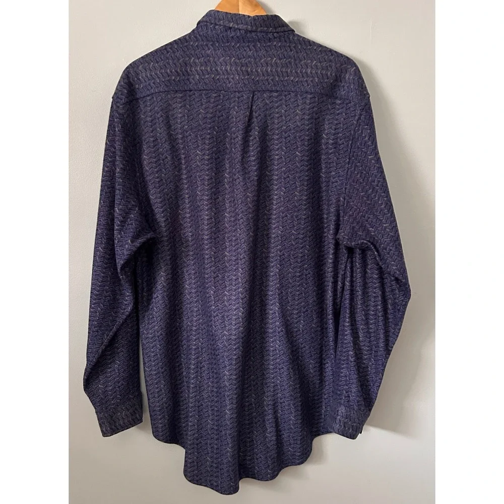 The North Face Shirt Mens XL Purple Geometric Print Button Down Fleece Lined VTG